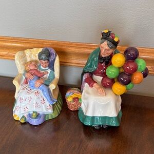 Vtg Royal Doulton Figurines The Old Balloon Seller H.N1315 Sweet Dreams H.N2380